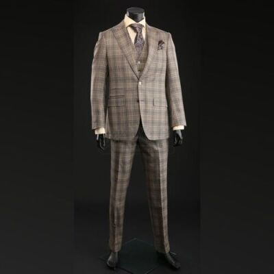 SEASON 2 EPISODE 6: "FUTAMONO"<br>Hannibal Lecter's (Mads Mikkelsen) Grey Plaid Three-Piece Suit