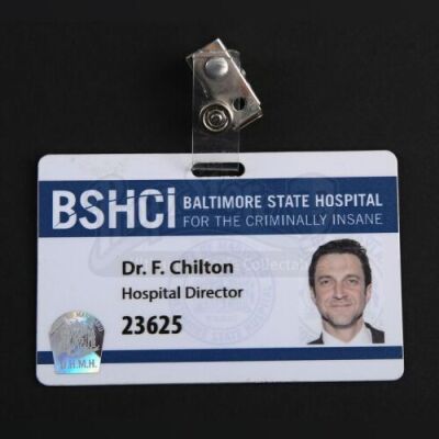 SEASONS 1 AND 2<br>Frederick Chilton's (Raul Esparza) Hospital ID