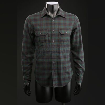 Button Down Flannel Shirt - Green - ENTITY