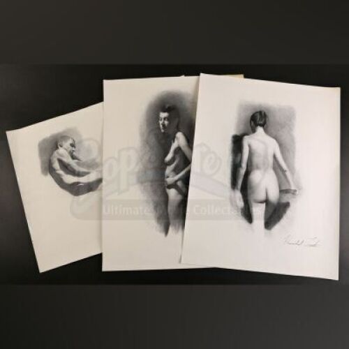 SEASON 1<br>Set of Three of Hannibal Lecter's (Mads Mikkelsen) Printed Nude Illustrations