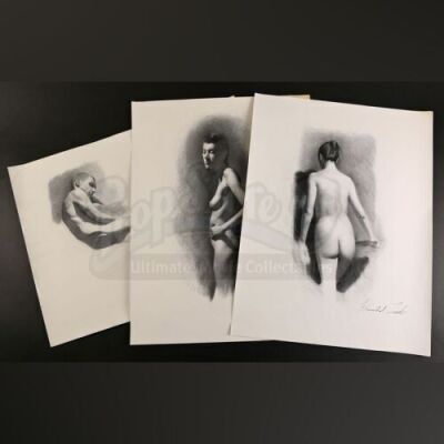 SEASON 1<br>Set of Three of Hannibal Lecter's (Mads Mikkelsen) Printed Nude Illustrations