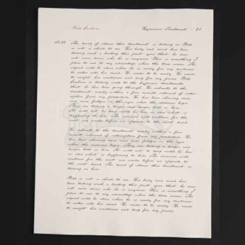 SEASONS 1-3<br>Hannibal Lecter's (Mads Mikkelsen) Psychiatric Notes on Will Graham (Hugh Dancy)
