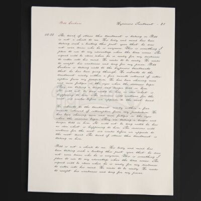 SEASONS 1-3<br>Hannibal Lecter's (Mads Mikkelsen) Psychiatric Notes on Will Graham (Hugh Dancy)