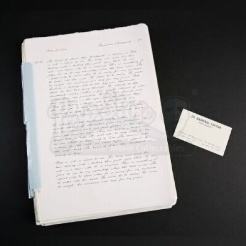 SEASONS 1 AND 2<br>Hannibal Lecter's (Mads Mikkelsen) Psychiatric Notes on Will Graham (Hugh Dancy) and Business Card