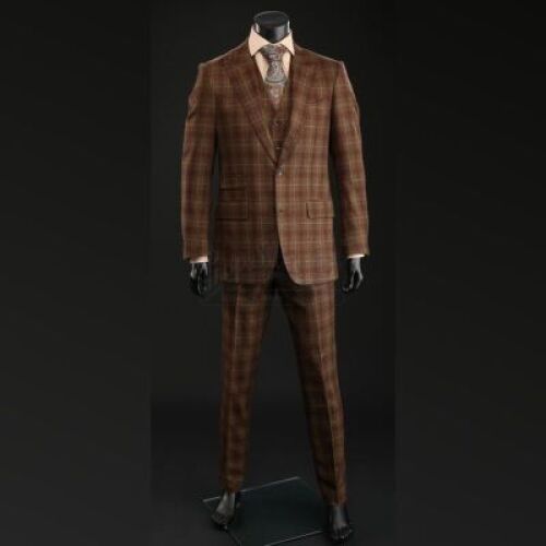 SEASON 2 EPISODE 10: "NAKA-CHOKO"<br>Hannibal Lecter's (Mads Mikkelsen) Brown Plaid Three-Piece Brown Suit