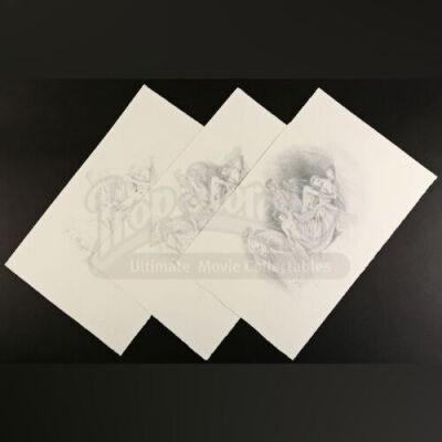 SEASON 2 EPISODE 12: "TOME-WAN"<br>Hannibal Lecter's (Mads Mikkelsen) Three Stage Sketch Print Set