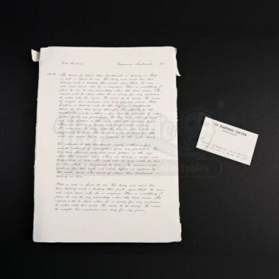 SEASON 2 EPISODE 13: "MIZUMONO"<br>Hannibal Lecter's (Mads Mikkelsen) Psychiatric Notes on Will Graham (Hugh Dancy) and Business Card