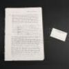 SEASON 2 EPISODE 13: "MIZUMONO"<br>Hannibal Lecter's (Mads Mikkelsen) Psychiatric Notes on Will Graham (Hugh Dancy) and Business Card