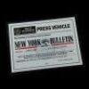 Lot # 129: Small New York Bulletin Laminated Press Vehicle Pass