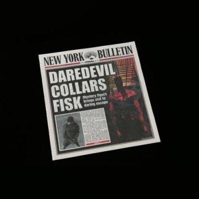 Lot # 130: 'Daredevil Collars Fisk' New York Bulletin Newspaper Cover