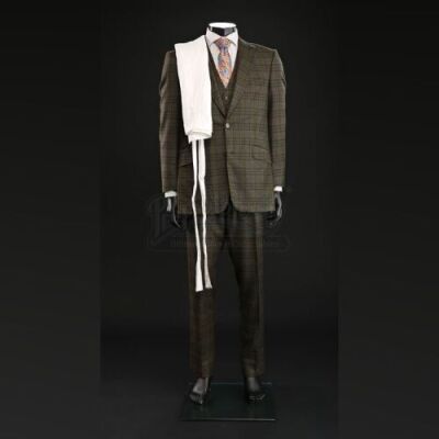 SEASON 3 EPISODE 1: "ANTIPASTO"<br>Hannibal Lecter's (Mads Mikkelsen) Green Plaid Three-Piece Suit with Apron