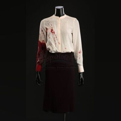 SEASON 3 EPISODE 1: "ANTIPASTO"<br>Bedelia Du Maurier's (Gillian Anderson) Hero Bloody Blouse and Skirt