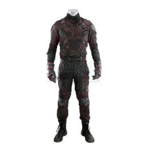 Lot # 275: Matt Murdock's Distressed Red Second Iteration Daredevil Costume