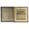 Lot # 302: Karen Page's Framed New York Bulletin Newspapers