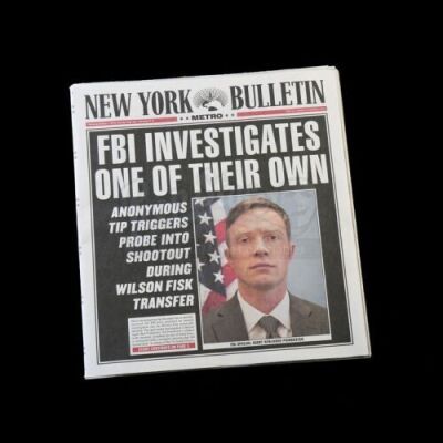 Lot # 335: 'FBI Investigates One of Their Own' New York Bulletin Newspaper