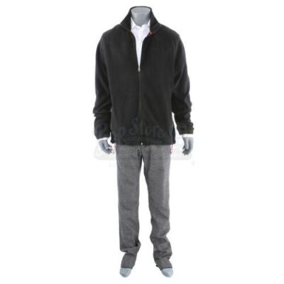 Lot # 343: Matt Murdock's New York Bulletin Attack Vigilante Costume Components