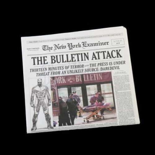 Lot # 354: 'The Bulletin Attack' New York Examiner Newspaper