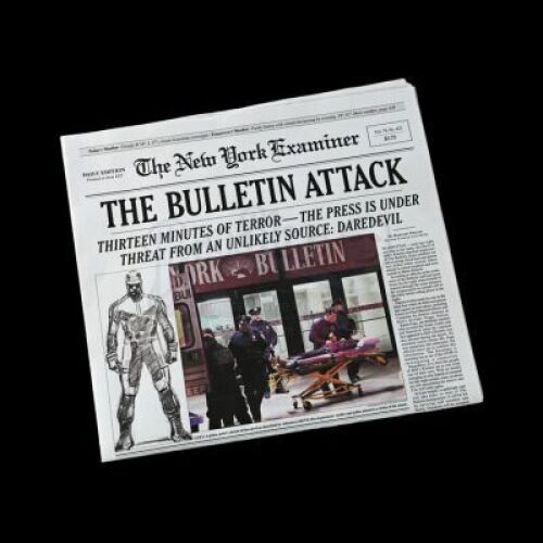 Lot # 371: 'The Bulletin Attack' New York Examiner Newspaper