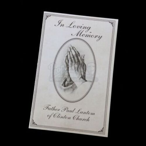 Lot # 428: Program for Father Paul Lantom's Funeral