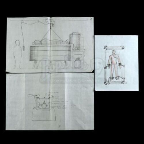 Lot # 496: Three Luke Cage Creation Concept Drawings