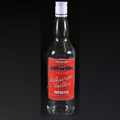 RUSH - Empty Glass Bottle of Saburov Vodka (RP109)