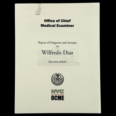 Lot # 552: Wilfredo Diaz's Autopsy Report