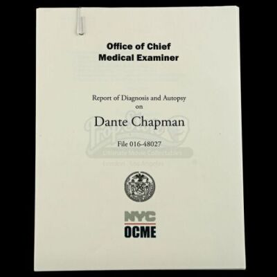 Lot # 553: Dante Chapman's Autopsy Report