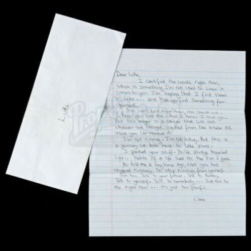 Lot # 600: Claire Temple's Goodbye Letter