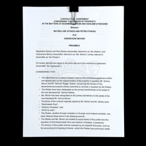 Lot # 652: Stokes and McIver Contract