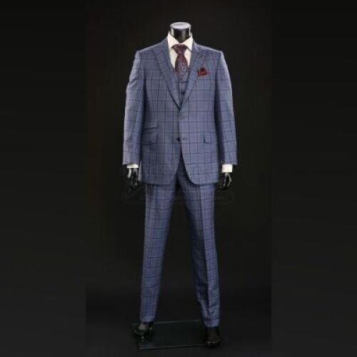 SEASON 3 EPISODE 8: "THE GREAT RED DRAGON"<br>Hannibal Lecter's (Mads Mikkelsen) Blue Three-Piece Suit