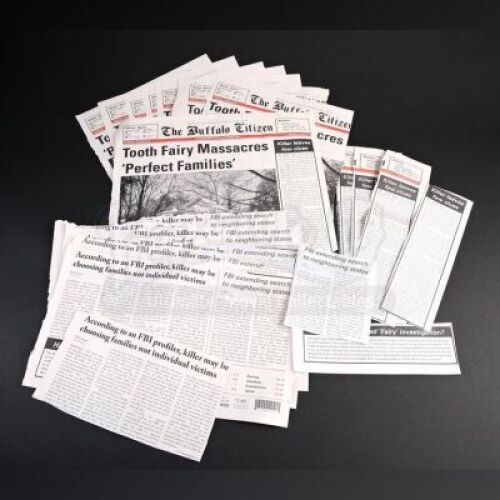 SEASON 3 EPISODE 8: "THE GREAT RED DRAGON"<br>Francis Dolarhyde's (Richard Armitage) Tooth Fairy Newspaper Clippings