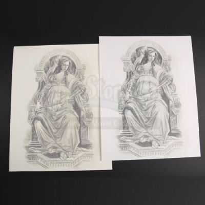SEASON 3 EPISODE 8: "THE GREAT RED DRAGON"<br>Hannibal Lecter's (Mads Mikkelsen) Printed Sketches