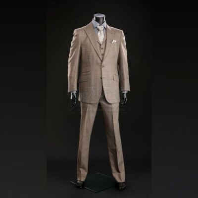 SEASON 3 EPISODE 8: "THE GREAT RED DRAGON"<br>Hannibal Lecter's (Mads Mikkelsen) Tan Three-Piece Suit