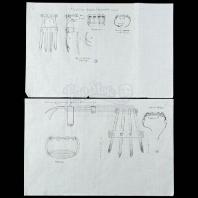 Lot # 754: Pair of Claire Temple's Panteras Concept Drawings