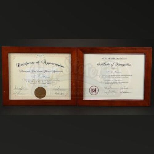 SEASON 3 EPISODE 11: "...AND THE BEAST FROM THE SEA"<br>Dr. Hanson's Framed Certificates