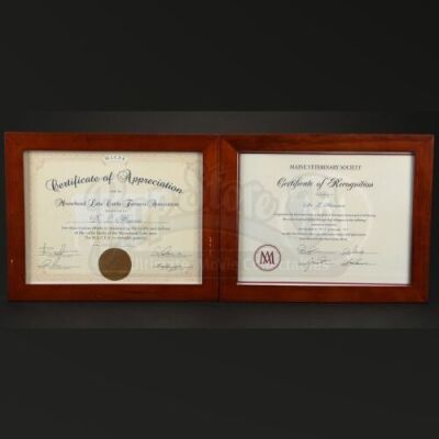 SEASON 3 EPISODE 11: "...AND THE BEAST FROM THE SEA"<br>Dr. Hanson's Framed Certificates