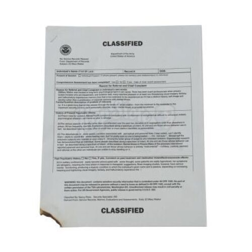 Lot # 872: Mary Walker's Classified Papers
