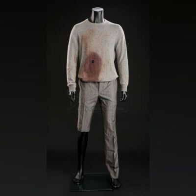 SEASON 3 EPISODE 13: "THE WRATH OF THE LAMB"<br>Hannibal Lecter's (Mads Mikkelsen) Bloody Sweater and Cut Slacks