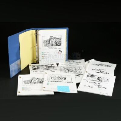 HOW THE GRINCH STOLE CHRISTMAS (2000) - Production Used Storyboards and Script
