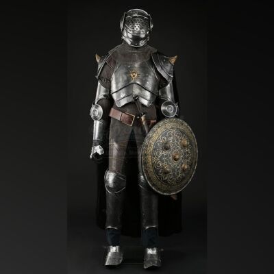 Mounted Knight Costume, Sword, and Shield
