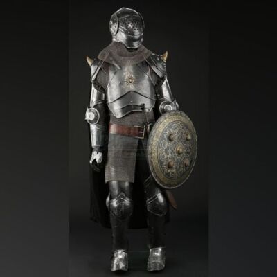 Mounted Knight Costume, Sword, and Shield