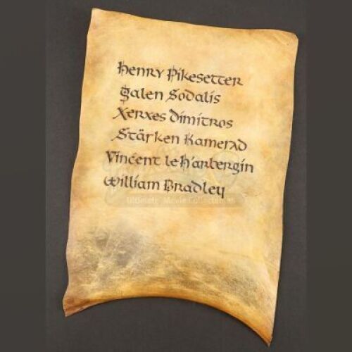 Master Gregory's (Jeff Bridges) Apprentice List