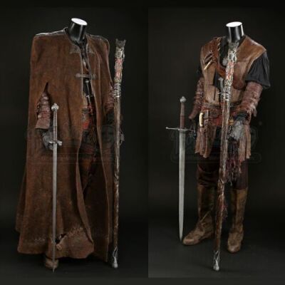Master Gregory's (Jeff Bridges) Raincoat Costume with Staff and Sword