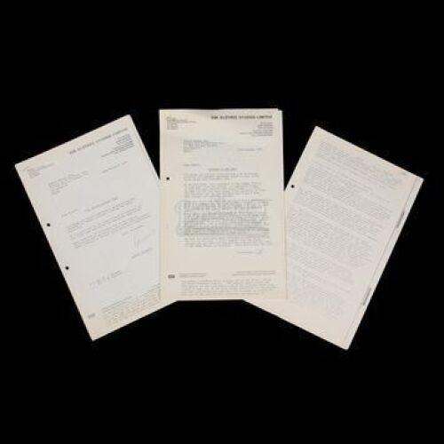 STAR WARS - EP IV - A NEW HOPE (1977-1983) - Elstree Studios Stage Hire Contracts