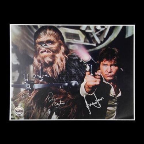 STAR WARS - EP IV - A NEW HOPE (1977) - Harrison Ford and Peter Mayhew Autographed Photograph