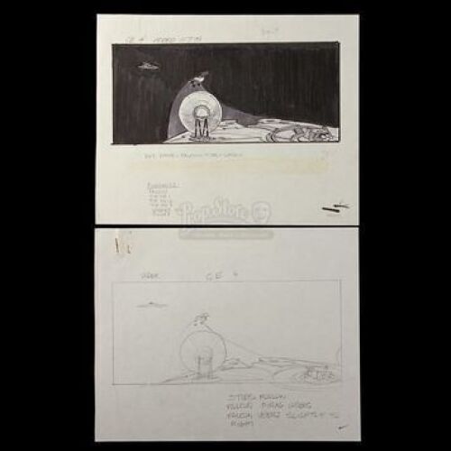 STAR WARS - EP V - THE EMPIRE STRIKES BACK (1980) - Hand-Drawn Storyboards - CE 4 Pair