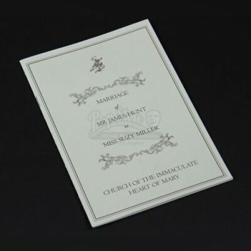 RUSH - James and Suzy Hunt Wedding Order of Service (RP105)