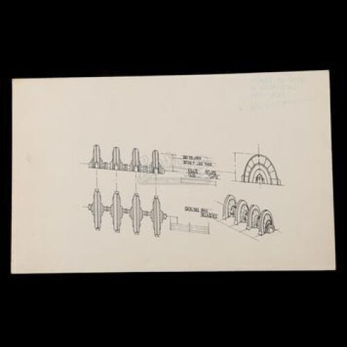 STAR WARS - EP V - THE EMPIRE STRIKES BACK (1980) - Hand-Drawn Star Destroyer Monitor Line Art