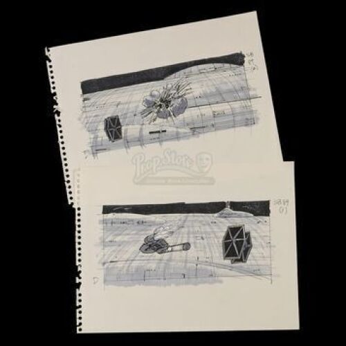 STAR WARS - EP VI - RETURN OF THE JEDI (1983) - Hand-Drawn Storyboards - SB 89 (1) + (2)