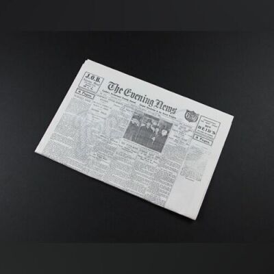 THE WOMAN IN BLACK - Arthur Kipps' (Daniel Radcliffe) 'Evening News' Prop Newspaper